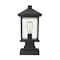 Z-Lite Portland 1 Light Outdoor Pier Mount Light, Black & Clear Beveled 531PHMS-SQPM-BK - alternate 5